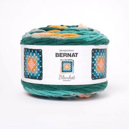Bernat Blanket Granny Square Seaside Shine - Paquete de 2 240 g / 8.5 oz - 100% poliéster - #6 Super voluminoso - 178 yardas - Tejer/Crochet