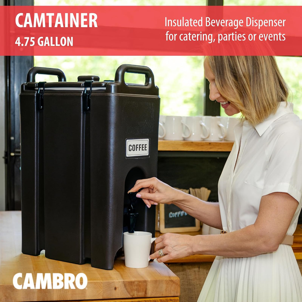 Camtainer - Capacidad de 5 galones, color negro