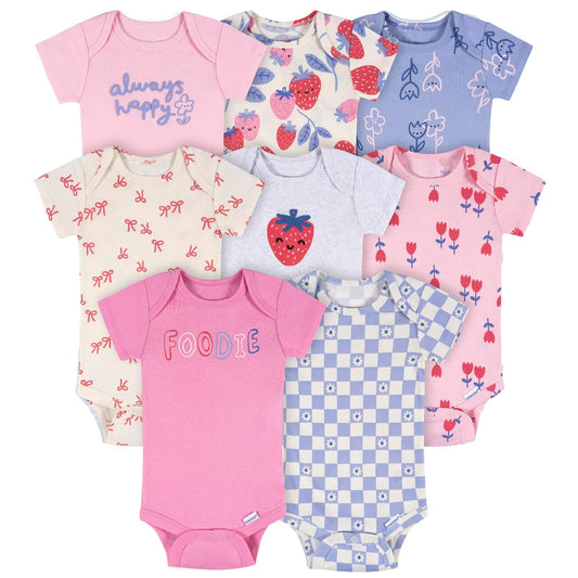 ONESIES Baby-girls 8-pack Short Sleeve Mix & Match Bodysuits Body de manga corta bebés niñas