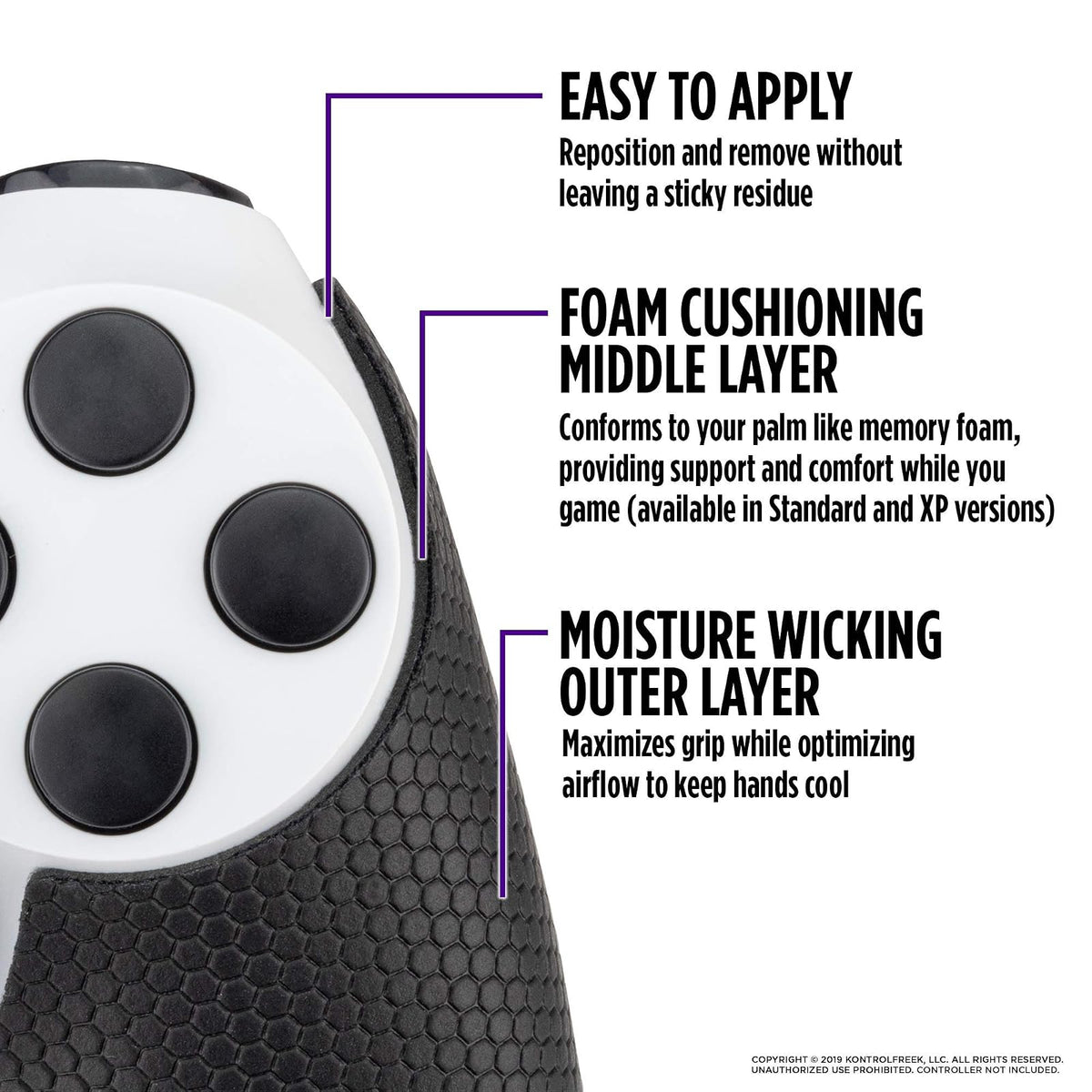 KontrolFreek Performance Grips XT - Puños Extra Finos para PlayStation 4, Color Negro (extrafino)