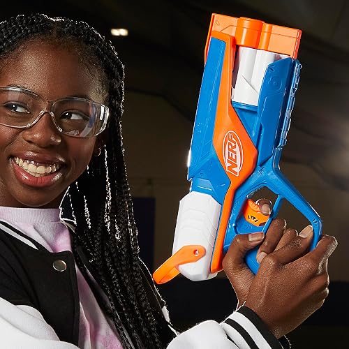 NERF N Series - Lanzador Agility - 12 Dardos N1 - Solo compatibles con los lanzadores N Series - Cilindro de 6 Dardos - Juegos para el Aire Libre