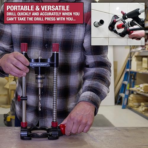Milescraft - Guía de perforación Drillmate 1318 con portabrocas
