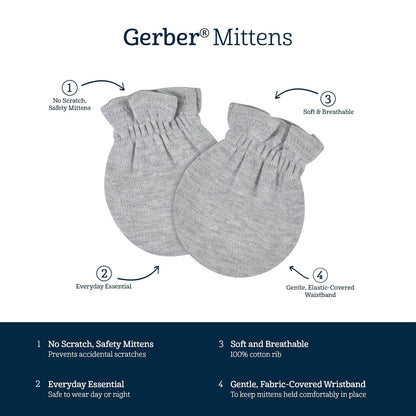 Gerber Juegos de Gorro y Manoplas de 8 Piezas y 9 Piezas Manoplas para Bebé-Niños