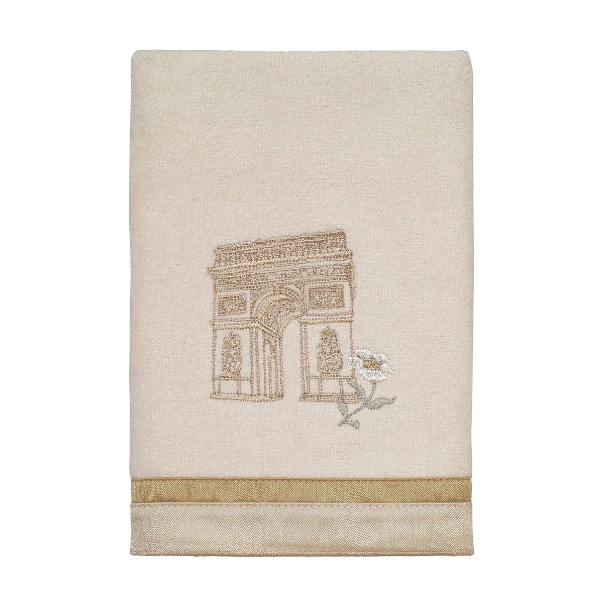Avanti Linens - Toalla de Mano, Toalla de algodón Suave y Absorbente (colección Paris Botanique, Marfil) 30 x 16 Pulgadas - Toalla de mano