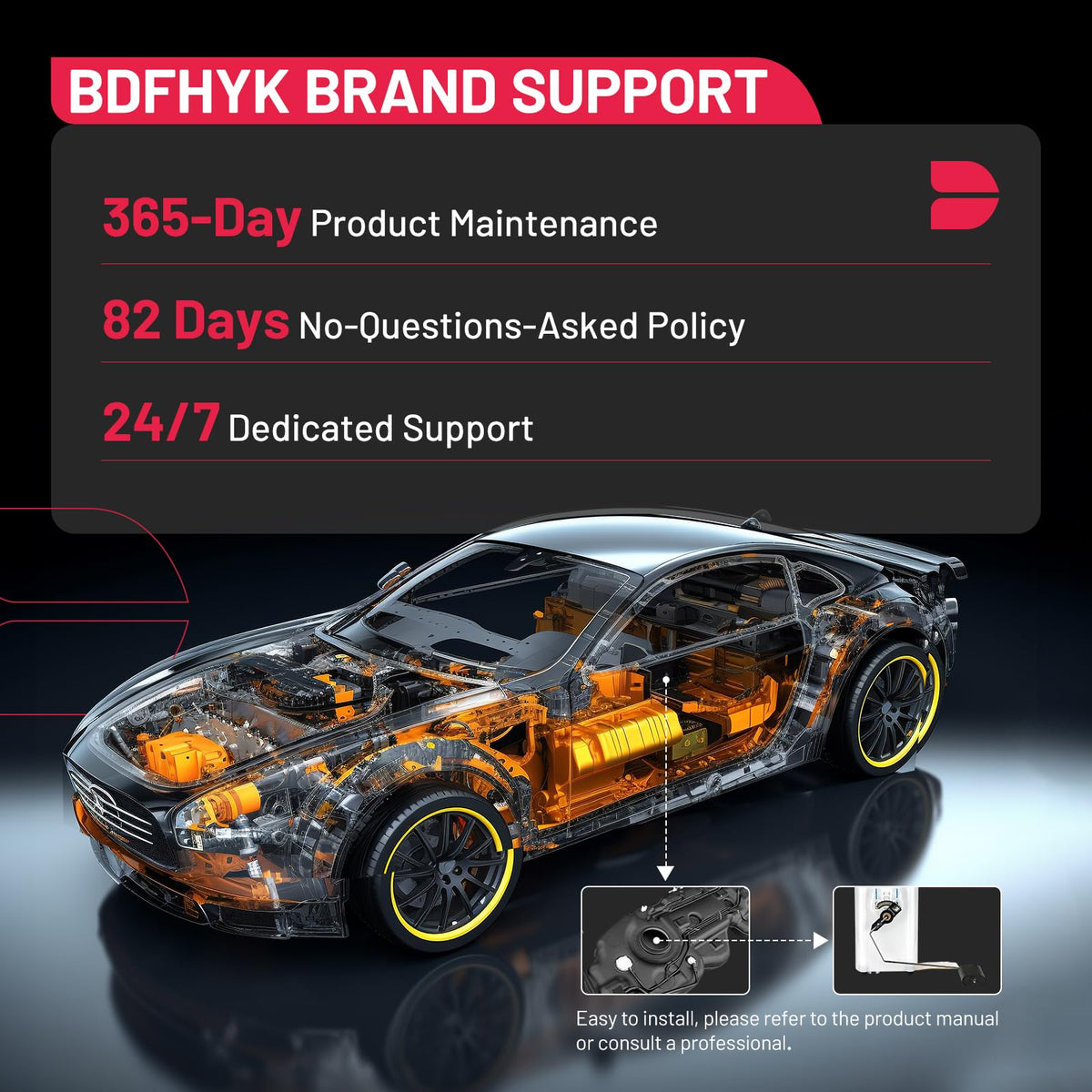 BDFHYK - Módulo de bomba de combustible eléctrica compatible con Ford Mustang 2005 4.0L V6, 4.6L V8 Reemplazar E2457M