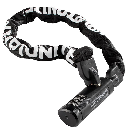Kryptonite Keeper 790 - Candado combinado de cadena para bicicleta, 3 pies de largo, resistente y antirrobo, vendido, bloqueo de cadena de bicicleta, 4 dígitos reiniciable, cerradura de combinación