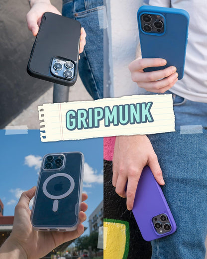Smartish iPhone 14 Pro MAX Funda Delgada - Gripmunk Compatible con MagSafe [Ligera + Protectora] Proteccion Delgada Cubierta con Microfibra - Nada Que Esconder