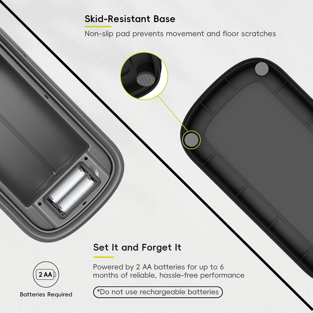 EKO Astro Slim Sensor Basurera de 10 L / 2.6 Galón de basura Touchless Close Retractable Wing Late, Sensor de movimiento Acero inoxidable para baño