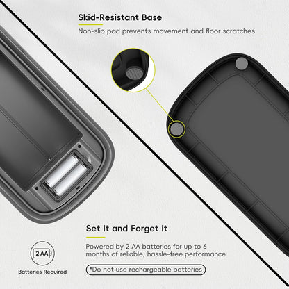 EKO Astro Slim Sensor Basurera de 10 L / 2.6 Galón de basura Touchless Close Retractable Wing Late, Sensor de movimiento Acero inoxidable para baño