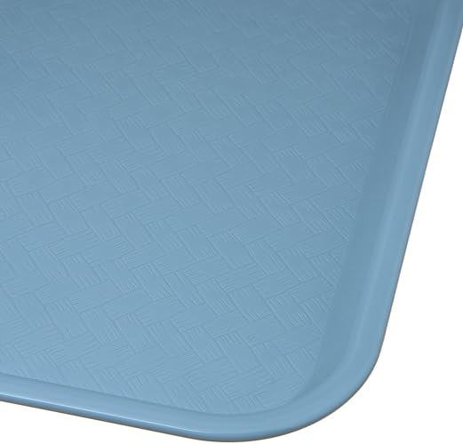 CFS CT101459 Cafe - Bandeja de plástico estándar para cafetería/comida rápida, certificado NSF, última intervensión de BPA, 14 pulgadas de largo x 10 pulgadas de ancho, azul pizarrón (paquete de 24)
