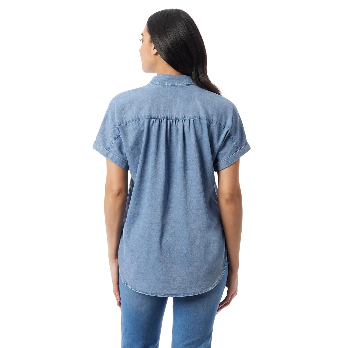 Gloria Vanderbilt Daisy - Camisa de Manga Corta con Botones para Mujer