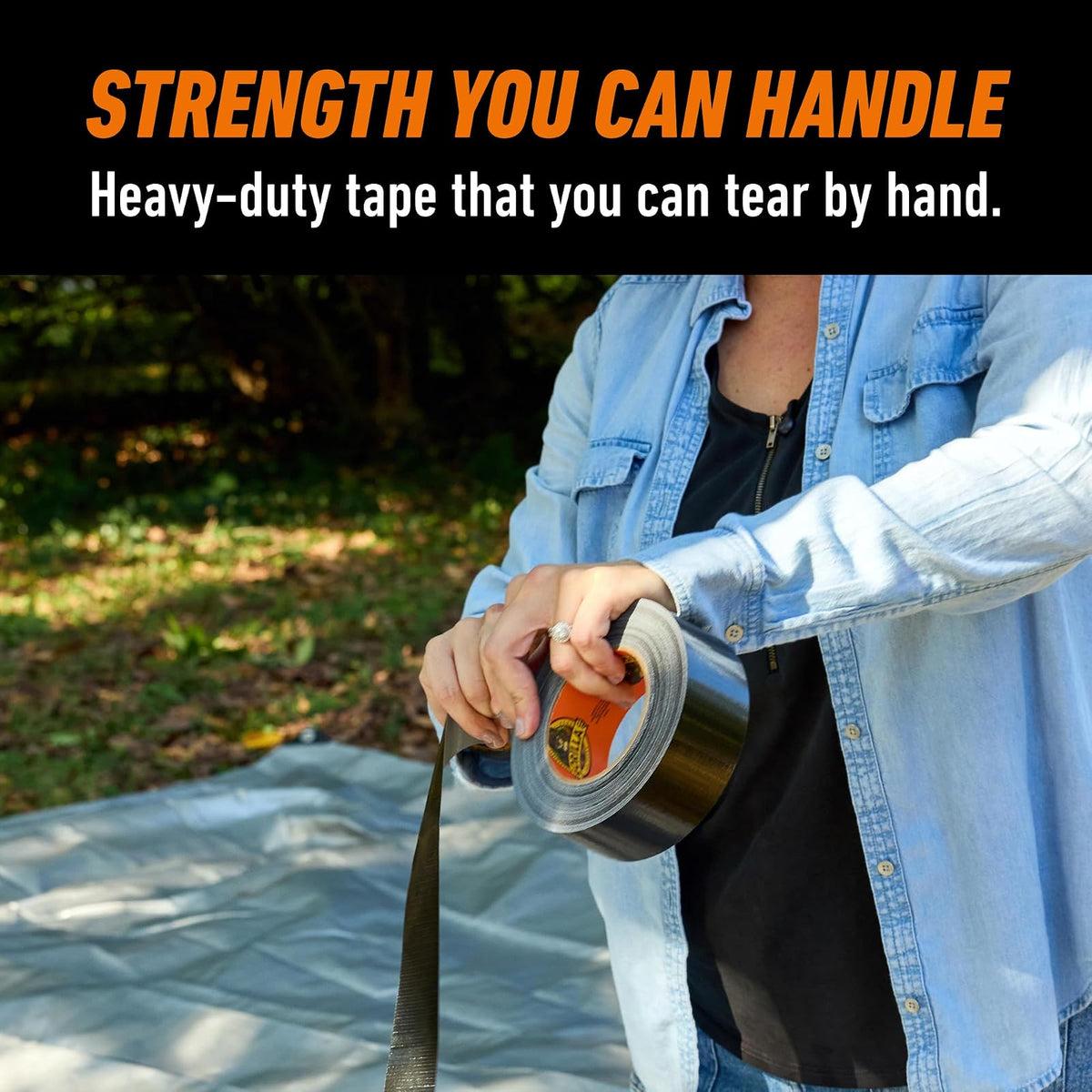 Gorilla Tape, Black Duct Tape, 1.88" x 35 yd, BNegro, (Paquete de 1)