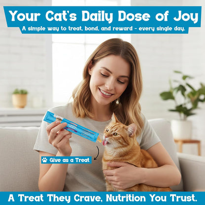 Premio Puré Lickable para Gato Snack Cremoso y Saludable