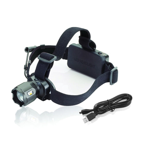 Cat CT4205 - Faro de enfoque LED CREE recargable de 380 lúmenes con cabeza angular ajustable (negro), pequeño