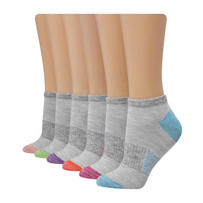 Hanes Calcetines Ligeros Invisibles Paquete de 6 Mujer - 5-9 - Gris