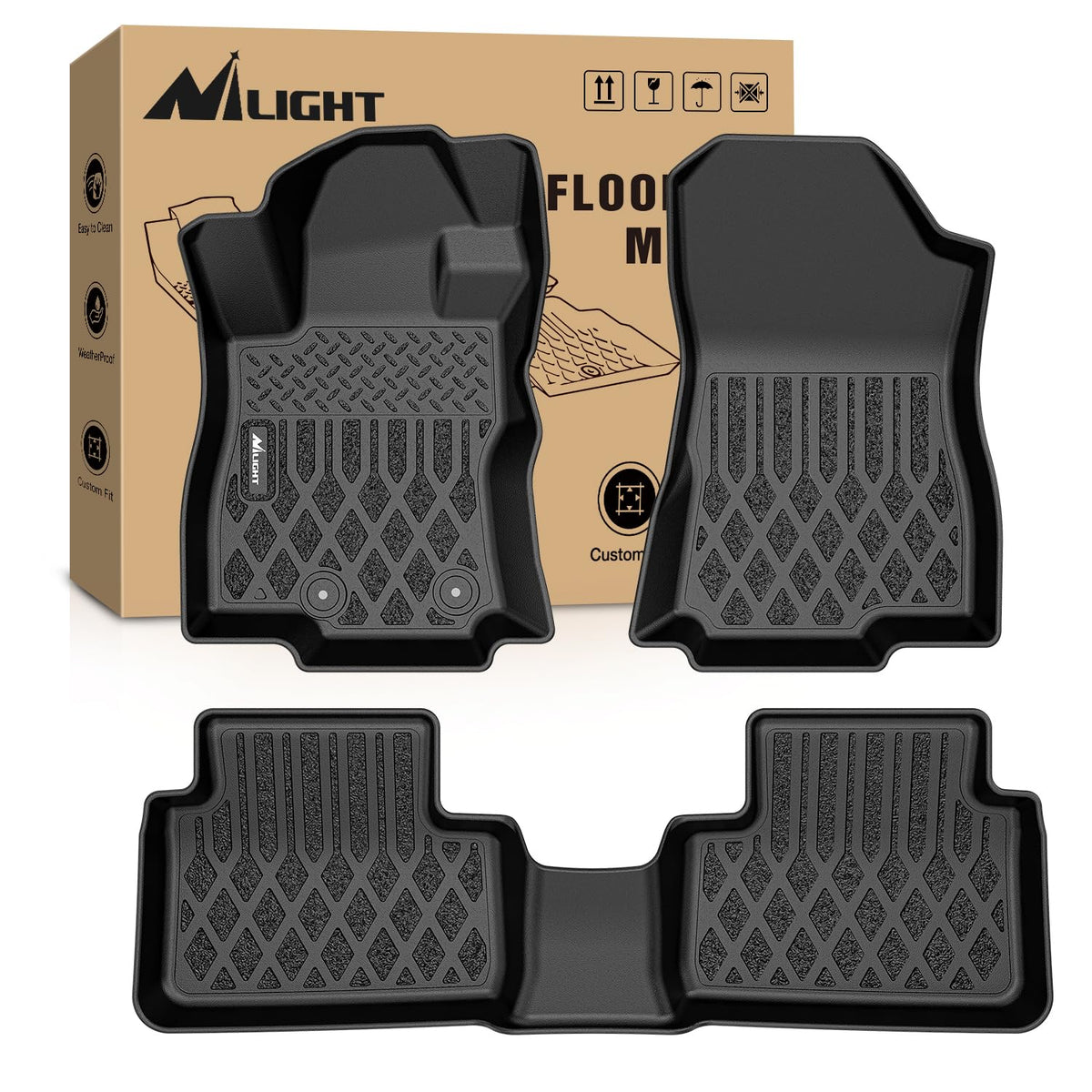 Nilight TPE - Alfombrillas de Piso para Subaru Forester 2025 2026 (no para híbridos y Naturales) para Todo Tipo de Clima, Ajuste Personalizado