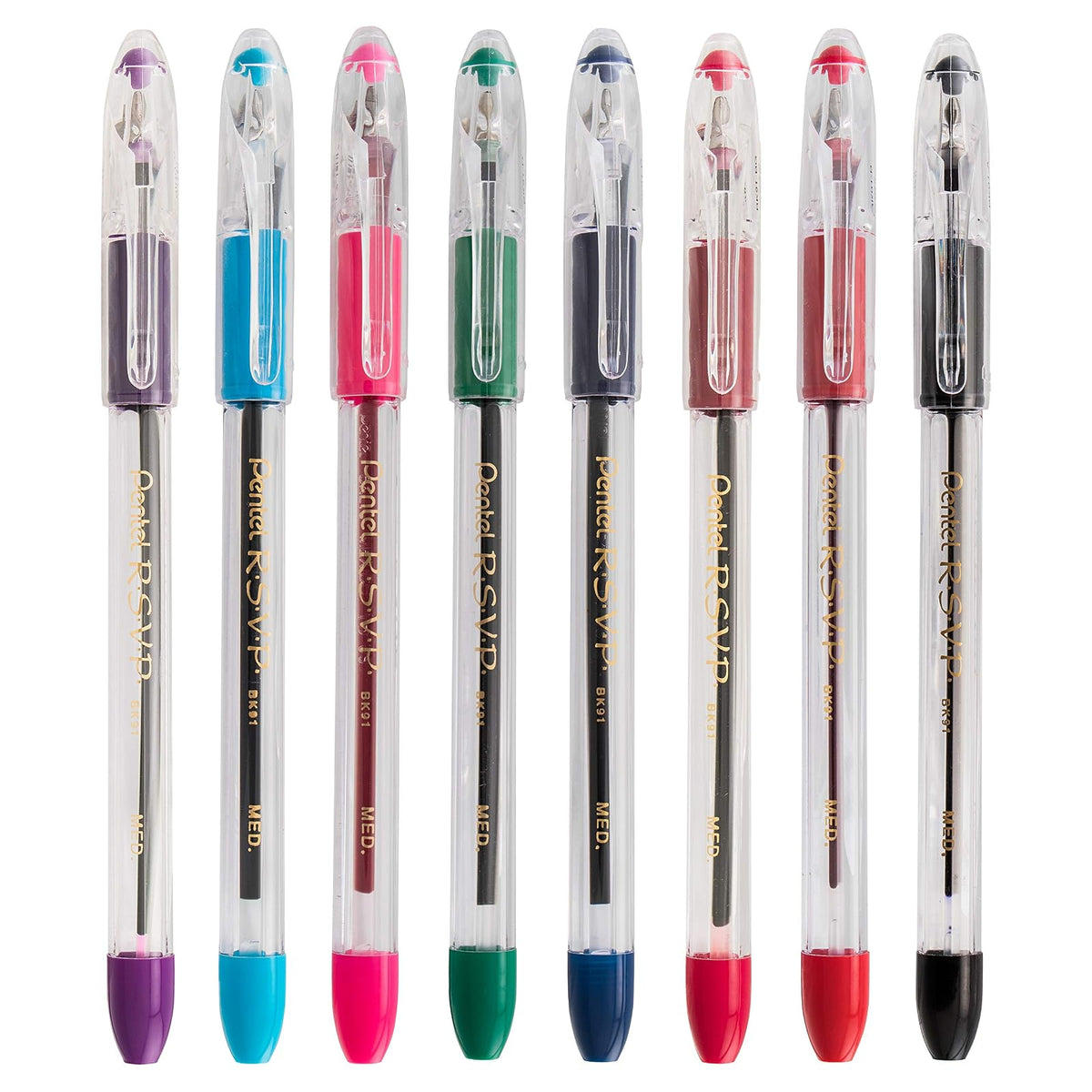 Pentel bolígrafo R.S.V.P., medio punto, varios colores de tinta