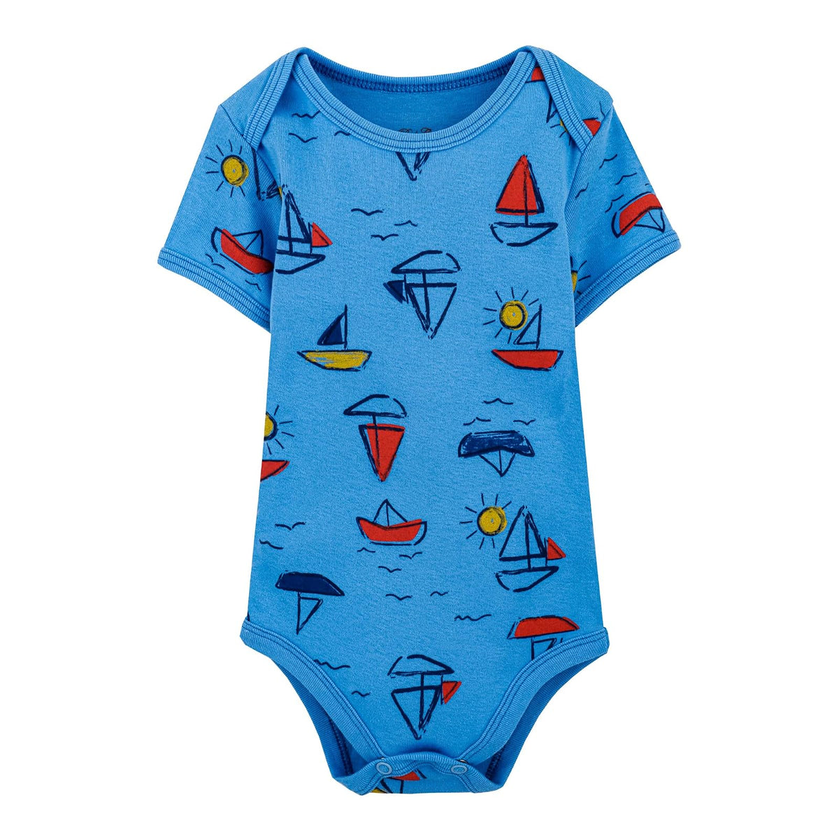 Baby Creysi Pañalero para Bebé Unisex Manga corta en Algodón color Jaspe 6 Meses por - 24 Meses - Azul