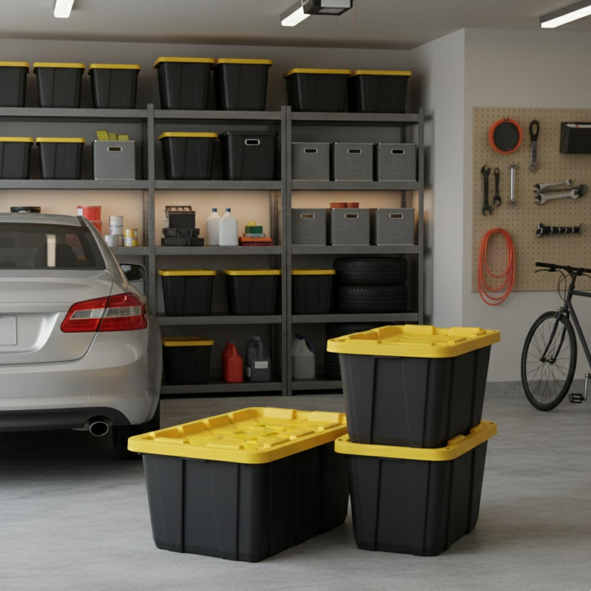 Italhome Combo de 3 Cajas De Plástico Italhome Capacidad 102 L Y 42 L