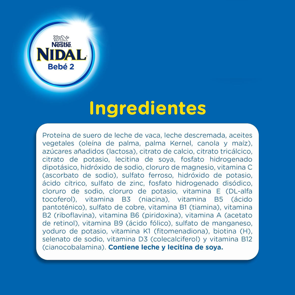 Nidal 2 Fórmula de Continuación, 6 a 12 Meses Lata 900 g