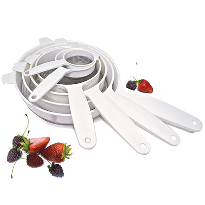 Norpro Colador 2133 | Blanco, 8.3 cm, malla de acero inoxidable, plástico duradero