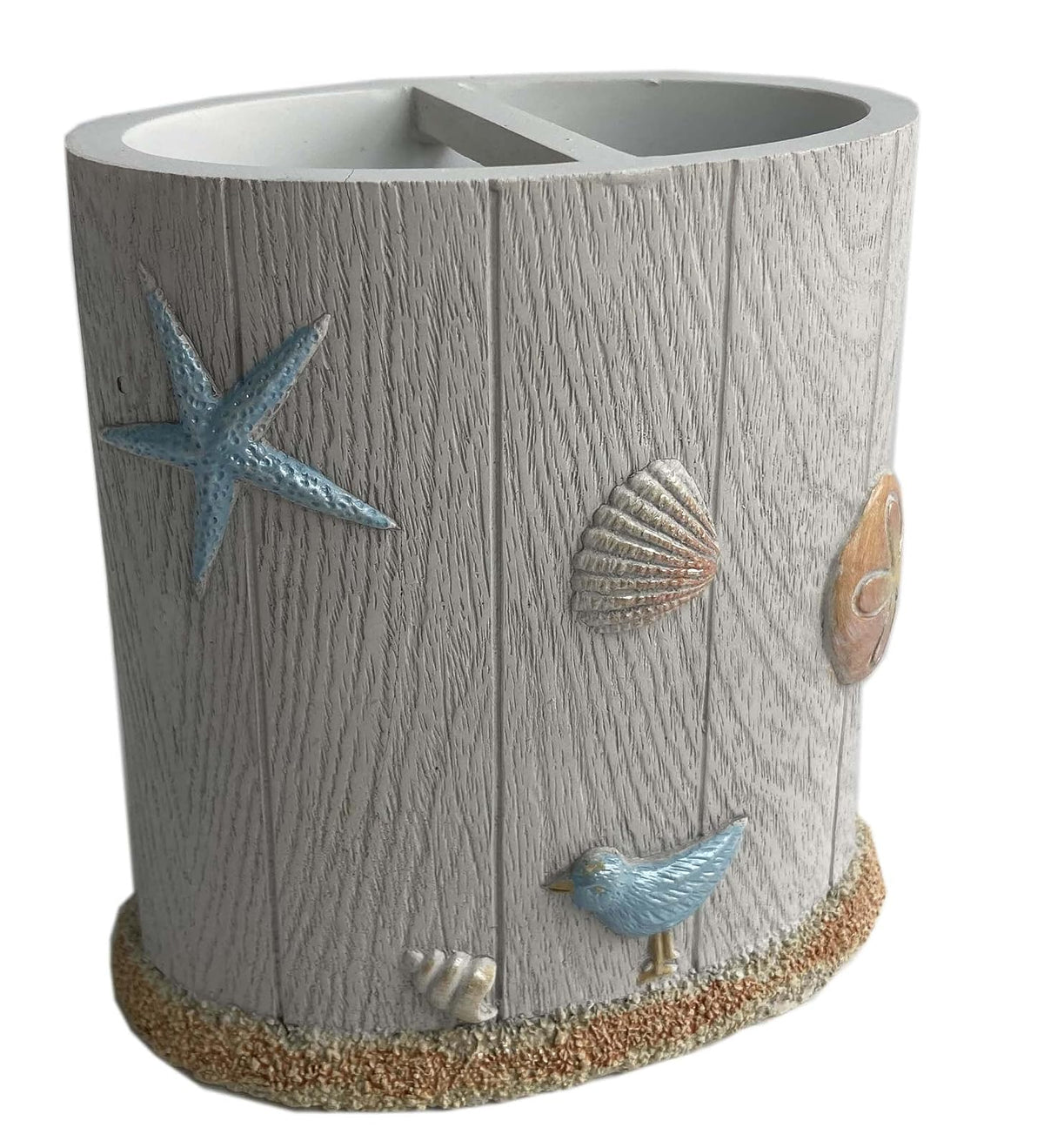 Sweet Home Collection - Juego de Accesorios de baño, Colecciones únicas, Modernas, clásicas, contemporáneas, Decorativas, Hermosos diseños, decoración para Tina, jabonera, Junto al mar - 1 Piece - Toothbrush Holder - Estrella del océano
