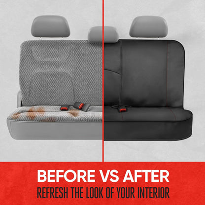 Motor Trend SpillGuard Funda Impermeable de Neopreno para Asiento Trasero Universal para Automóviles/Camión/SUV, Rojo, M268