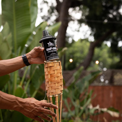 Tiki Linterna de bambú Luau de 147 Pulgadas, 4 Unidades