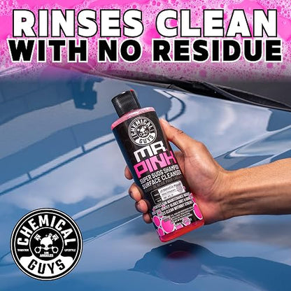 Chemical Guys Mr. Pink Jabón espumoso para lavar automóviles (Para cañones de espuma, pistolas de espuma o cubos de lavado) Seguro para automóviles, camiones y más, 1,89 L, aroma de caramelo