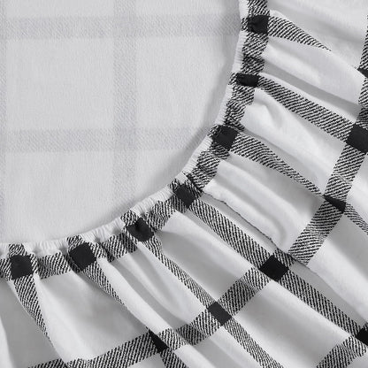 Eddie Bauer - Juego de sábanas matrimoniales, Ropa de Cama de Franela de algodón cálido y Transpirable con Bolsillos Profundos, Cepillado para Mayor suavidad, acogedora decoración del hogar,