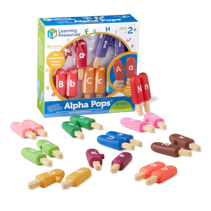 Learning Resources Smart Snacks Alpha Pops -26 Piezas, Edades 2+ Juguetes de Desarrollo Temprano, Abecedario para Niños, Comida de Juguete para Niños