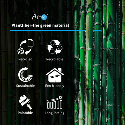 Art3d - Panel decorativo de pared ondulado 3D, paquete de 12 azulejos de 32 pies cuadrados (fibra vegetal)