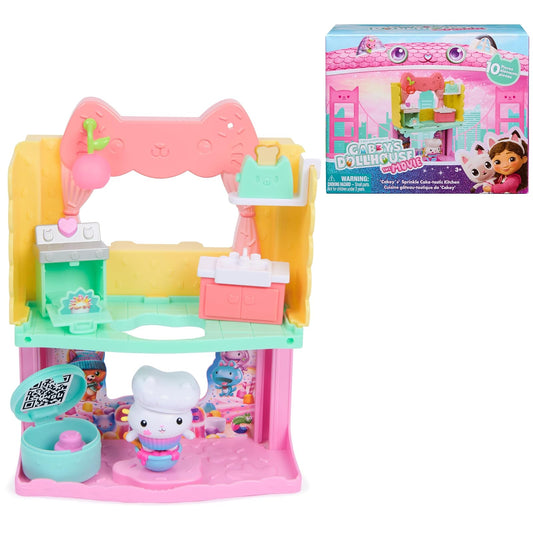 Gabby's Dollhouse: The Movie, Cakey's Sprinkle Cake-Tastic Kitchen, Toy Figure, & Dollhouse Accessories, Kids Toys for Girls & Boys Ages 3 and Up