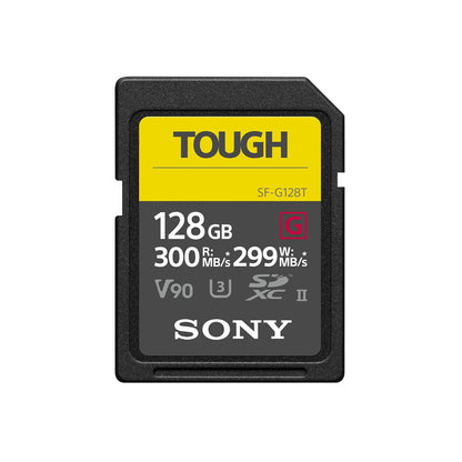 Sony Tough-G Series SDXC UHS-II Tarjeta 128GB, V90, CL10, U3, MAX R300MB/S, W299MB/S (SF-G128T/T1)