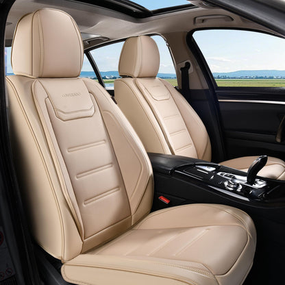 Coverado - Fundas de Asiento de Automóvil, Fundas Delanteras para Automóviles, Asientos Delanteros, Protector de Asiento de Automóvil, Impermeable, cojín de Piel para Asiento de Automóvil, Fundas Interiores