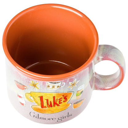Silver Buffalo Gilmore Taza de Cerámica Brillante Luke's Diner 20 onzas | Para niñas, logotipo de Luke's Diner, decoración temática Gilmore Girls