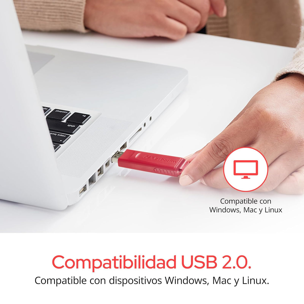 Verbatim Store 'n' Go Memorias USB 2.0 16 GB, Paquete de 3. | Diseño Retráctil sin Tapa.