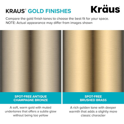 Kraus KAG-1BB - Filtro de aire para lavaplatos, color bronce cepillado