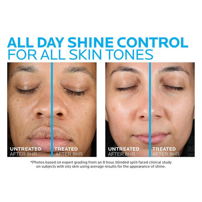 La Roche-Posay - Crema hidratante facial mate de doble reparación Toleriane, humectante en gel diario para controlar la piel grasa con niacinamida, sin aceite