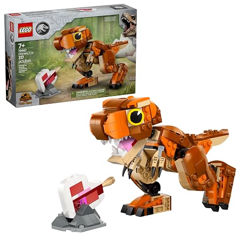 LEGO® Jurassic World Comelona Chica: T. Rex Juguete de construcción de Dinosaurios, Regalo para niños y niñas de 7 años o más, Criatura prehistórica para exhibir 76967