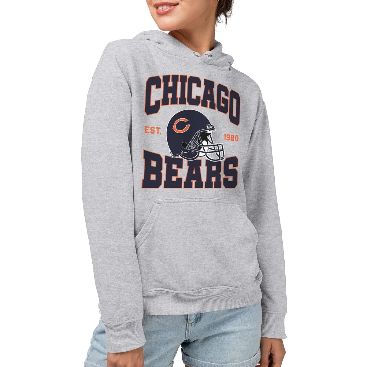 Junk Food Chicago Bears Team Helmet - Sudadera con Capucha para Adultos Sudadera con Capucha Unisex Adulto