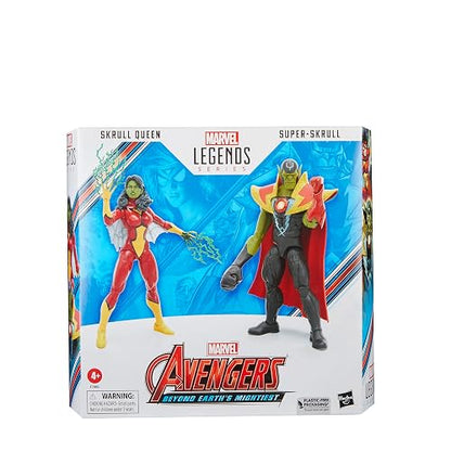 Hasbro Marvel Legends Series Skrull Queen y Super-Skrull | Marvel Legends Avengers Figura de acción de 6 pulgadas, paquete de 2 – Skrull Queen y Super-Skrull