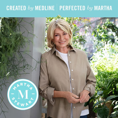Medline Martha Stewart - Alfombrilla de baño con Microban resistente al moho, resistente al moho para tina, ducha, tina, baño, antideslizante