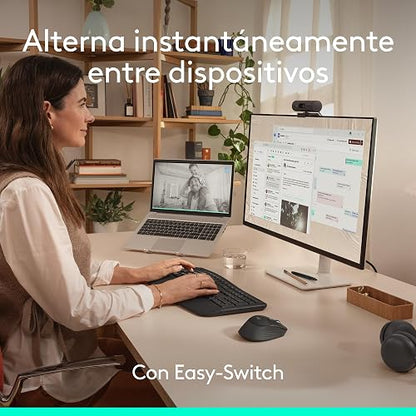 Logitech Signature Comfort Plus M850 L, Mouse inalámbrico, Bluetooth con Almohadilla para la Palma, clics discretos, autonomía de 24 Meses, Botones Personalizables, Windows, Mac y iPad - Negro