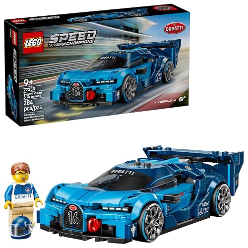 LEGO Speed Champions Auto Hiperdeportivo Bugatti Vision GT – Modelo en Kit – Auto de Carreras con 1 Minifigura de un Piloto – Set de Construcción para Mayores de 9 Años – 77253