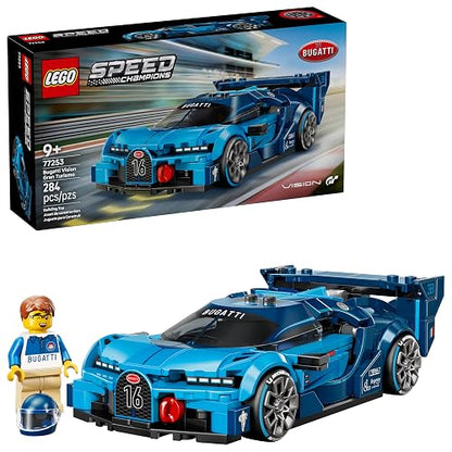 LEGO Speed Champions Auto Hiperdeportivo Bugatti Vision GT – Modelo en Kit – Auto de Carreras con 1 Minifigura de un Piloto – Set de Construcción para Mayores de 9 Años – 77253