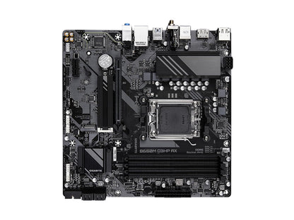 GIGABYTE B650M D3HP AX (Rev. 1.0) AM5 LGA 1718 AMD B650 M-ATX DDR5, 2X PCIe 4.0 M.2, PCIe 4.0, USB 3.2 Gen2 Tipo-C, Wi-Fi 6E, LAN de 2.5GbE