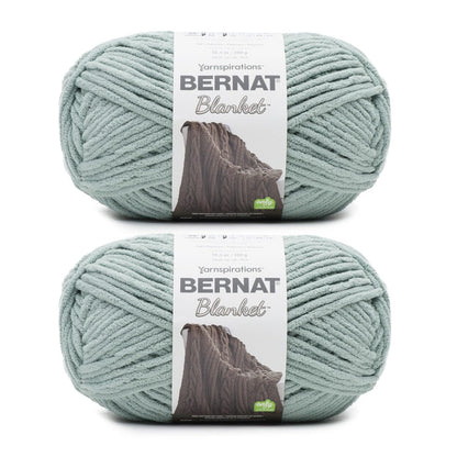Bernat Blanket Estambre Chenille Súper Voluminoso, Paquete de 2 - Paquete de 2 - VERDE AHUMADO