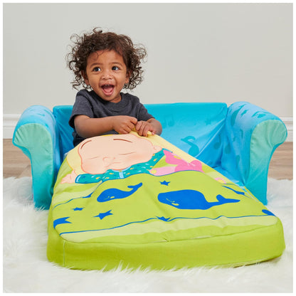 Marshmallow Furniture Sofá 3 en 1 Cocomelon Convertible para Niños con Manta