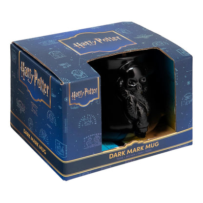 Paladone Taza de café de cerámica negra de Harry Potter con marca oscura Nagini, con licencia oficial de 400 ml, diseño de Muerto, Wizarding World Merchandise, regalo para adultos y Potterheads